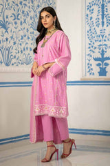 3 Piece Embroidered Lawn Unstitched Suit with Embroidered Denting Lawn Dupatta DN-42018