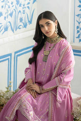 3 Piece Embroidered Lawn Unstitched Suit with Embroidered Denting Lawn Dupatta DN-42018