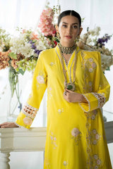 3 Piece Embroidered Lawn Unstitched Suit with Embroidered Denting Lawn Dupatta DN-42024