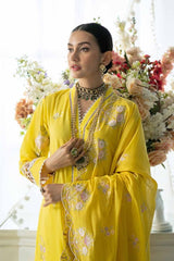 3 Piece Embroidered Lawn Unstitched Suit with Embroidered Denting Lawn Dupatta DN-42024