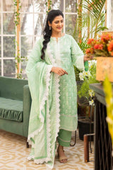 3 Piece Embroidered Printed Lawn Unstitched Suit with Denting Lawn Dupatta DN-42030