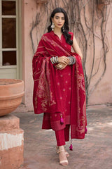 3 Piece Khaddar Jacquard Unstitched Suit MJ-32075