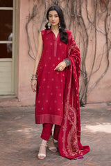 3 Piece Khaddar Jacquard Unstitched Suit MJ-32075