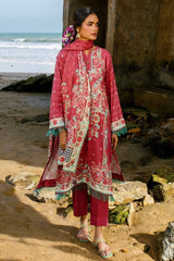 3 Piece Digital Printed Cotail Linen Unstitched Suit CV-32004