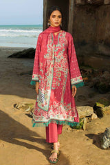 3 Piece Digital Printed Cotail Linen Unstitched Suit CV-32004