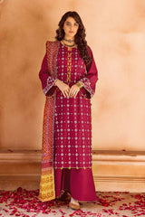 3 Piece Embroidered Chunri Lawn Unstitched Suit CL-32166