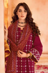 3 Piece Embroidered Chunri Lawn Unstitched Suit CL-32166