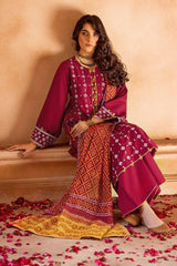 3 Piece Embroidered Chunri Lawn Unstitched Suit CL-32166