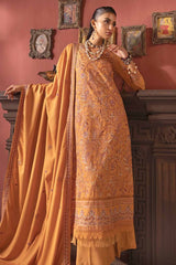 3 Piece Embroidered Digital Printed Karandi Unstitched Suit AY-32024