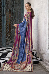 3 Piece Embroidered Khaddar Unstitched Suit with Digital Twill Zari Shawl AP-32013