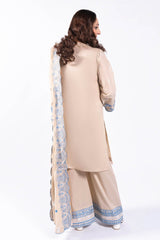 3 Piece Unstitched Embroidered Lawn Suit with Embroidered Denting Lawn Dupatta DN-42041