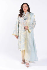 3 Piece Unstitched Printed Lawn Suit with Embroidered Denting Lawn Dupatta DN-52004