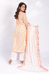 3 Piece Unstitched Printed Lawn Suit with Embroidered Denting Lawn Dupatta DN-52003