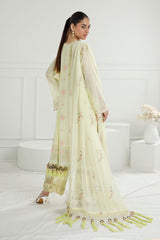 3 Piece Unstitched Embroidered Swiss Voile Suit with Embroidered Chiffon Dupatta LSV-52026