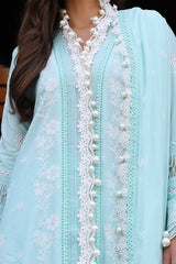 3 Piece Unstitched Schiffli Embroidered Lawn Suit with Embroidered Chiffon Dupatta PM-52038