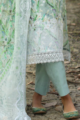 3 Piece Unstitched Embroidered Printed Lawn Suit with Embroidered Printed Chiffon Dupatta PR-52007