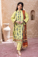 3 Piece Embroidered Khaddar Unstitched Suit with Digital Printed Pashmina Shawl AP-32037