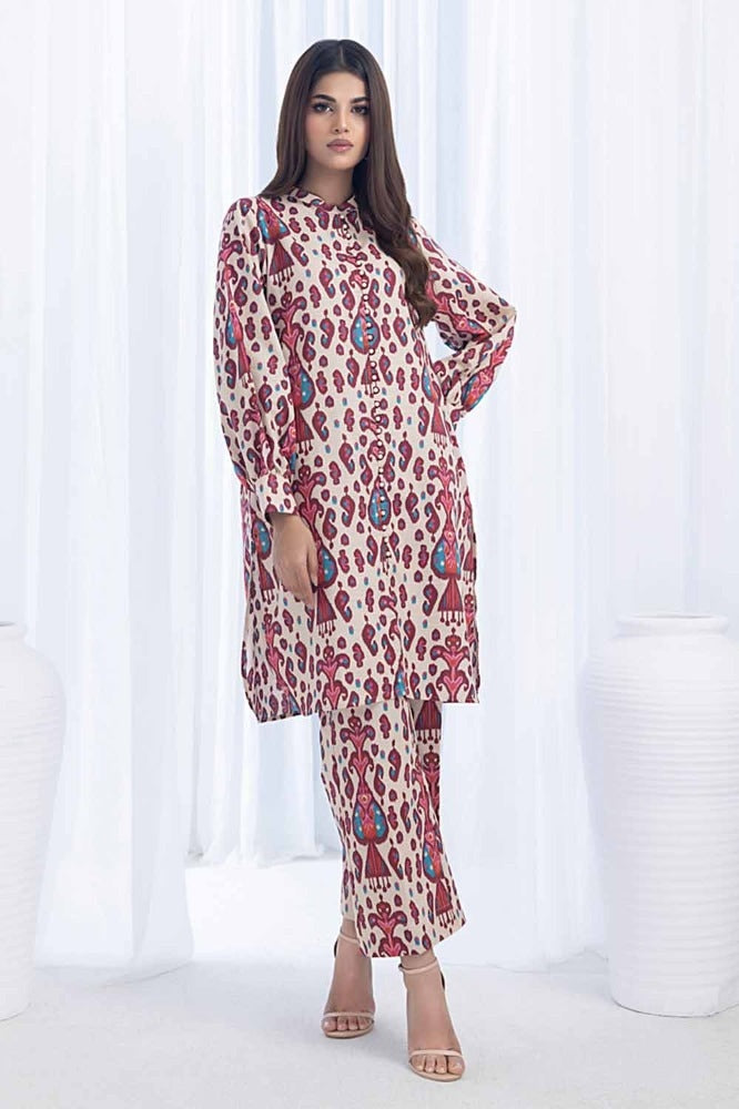 2 Piece Printed Khaddar Unstitched Suit CWT-32001