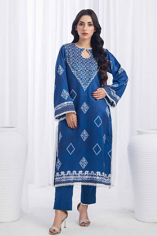Printed Twill Linen Unstitched Shirt WNSS-32023