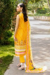 3 Piece Embroidered Cambric Unstitched Suit with Digital Printed Lawn Dupatta CBE-32011