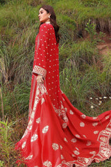 3 Piece Embroidered Raw Silk Unstitched Suit with Raw Silk Dupatta RW-32001
