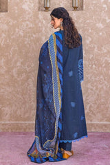 3 Piece Embroidered Khaddar Unstitched Suit with Digital Printed Cotton Net Dupatta CN-32040