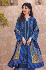 3 Piece Embroidered Khaddar Unstitched Suit with Digital Printed Cotton Net Dupatta CN-32040