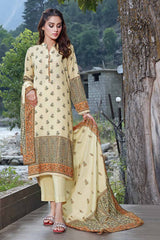 3 Piece Printed Karandi Unstitched Suit AY-32028