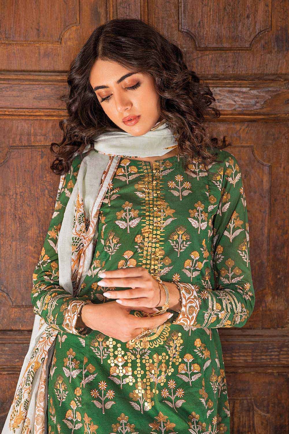 3 Piece Lawn Unstitched Foil Printed Suit CL-32236 A
