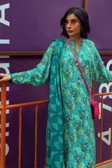3 Piece Digital Printed Linen Unstitched Suit LT-32009 A