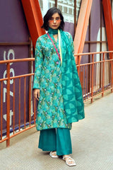 3 Piece Digital Printed Linen Unstitched Suit LT-32009 A