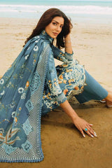 3 Piece Digital Printed Corduroy Unstitched Suit with Cotton Net Dupatta CD-32007