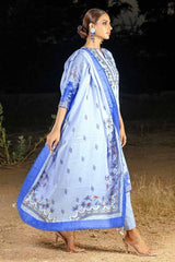 3 Piece Printed Corduroy Unstitched Suit with Cotton Net Dupatta CD-32004 B