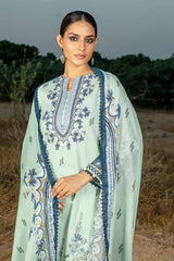 3 Piece Printed Corduroy Unstitched Suit with Cotton Net Dupatta CD-32004 A