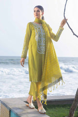 3 Piece Embroidered Jacquard Unstitched Suit with Yarn Dyed Dupatta MJ-32043