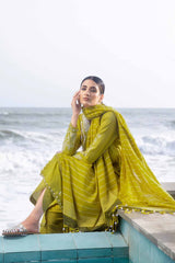 3 Piece Embroidered Jacquard Unstitched Suit with Yarn Dyed Dupatta MJ-32043