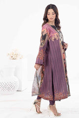 3 Piece Printed Embroidered Khaddar Unstitched Suit with Karandi Dupatta WRF-32012