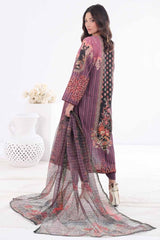 3 Piece Printed Embroidered Khaddar Unstitched Suit with Karandi Dupatta WRF-32012