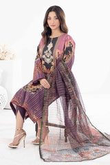 3 Piece Printed Embroidered Khaddar Unstitched Suit with Karandi Dupatta WRF-32012