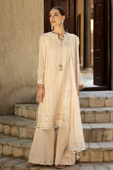 3 Piece Embroidered Chiffon Unstitched Suit with Embroidered Chiffon Dupatta FE-42033