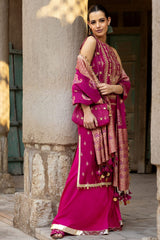 3 Piece Embroidered Jacquard Unstitched Suit with Jacquard Dupatta FE-42051