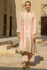 3 Piece Embroidered Jacquard Unstitched Suit with Jacquard Dupatta FE-42058