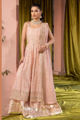 3 Piece Embroidered Chiffon Unstitched Suit with Embroidered Cotton Net Dupatta FE-42081