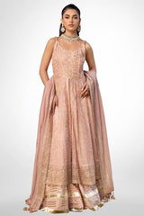3 Piece Embroidered Chiffon Unstitched Suit with Embroidered Cotton Net Dupatta FE-42081