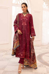3 Piece Embroideredd Dobby Jacquard Unstitched Suit with Digital Printed Twill Zari Shawl AP-32014
