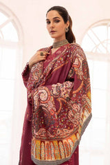 3 Piece Embroideredd Dobby Jacquard Unstitched Suit with Digital Printed Twill Zari Shawl AP-32014