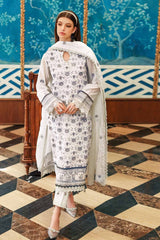 3 Piece Embroidered Swiss Voile Unstitched Suit LSV-32014