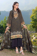 3 Piece Printed Karandi Unstitched Suit AY-32006