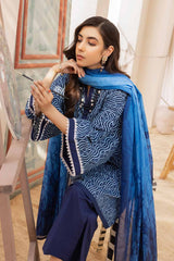 3 Piece Printed Cambric Unstitched Suit with Lawn Dupatta CBN-32018