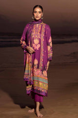 3 Piece Digital Printed Cotail Linen Unstitched Suit CV-32006